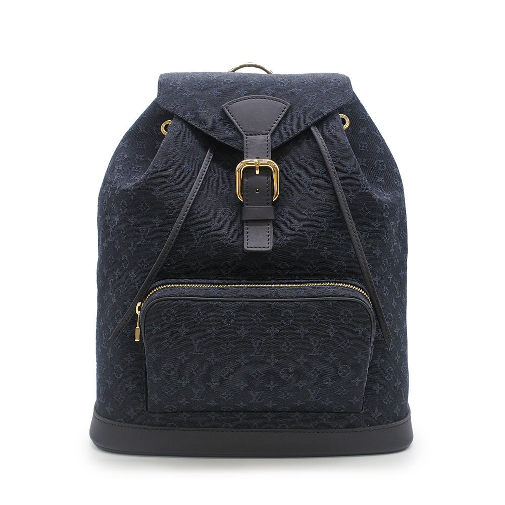 Louis Vuitton Montsouris GM Backpack Rucksack Tst Blue Navy